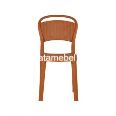Plastic Chair - Olymplast OL 209-R / Brown / Dark Brown